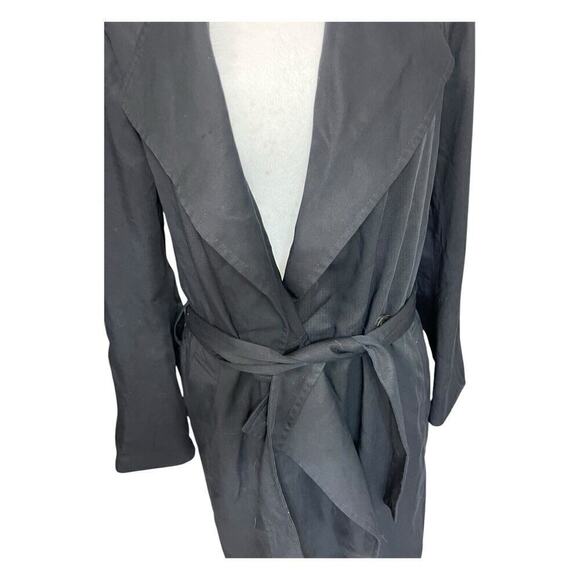 Women's Size Small AllSaints Bexley Mac Jacket Trench Black Coat - Picture 2 of 16